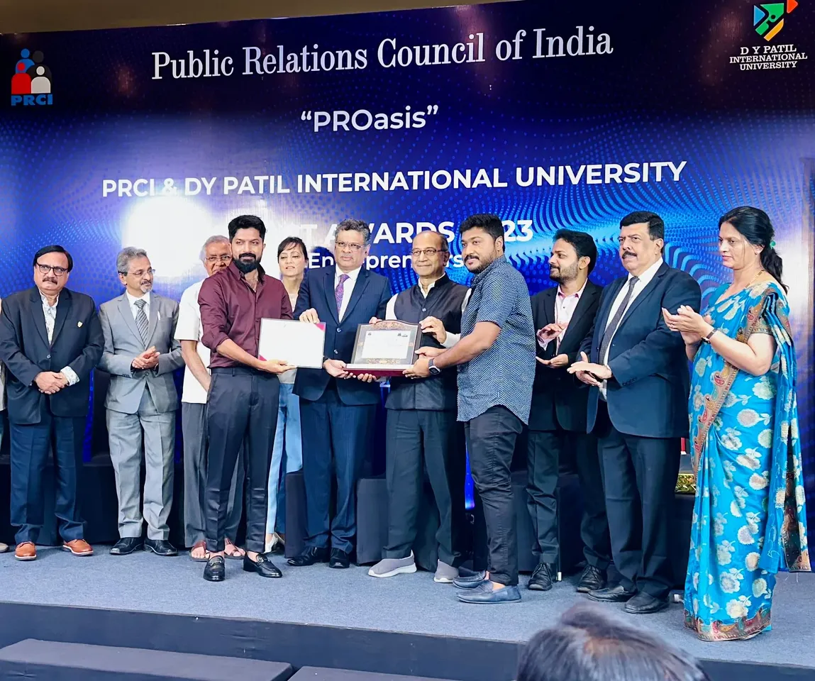 CAT Productions wins B2B startup of the year in Media and Entertainment at the PRCI (Public Relations Council of India) Impact Awards 2023 
