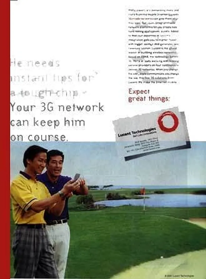 He needs instant tips for a tough chip. Your 3G network can keep him on course.