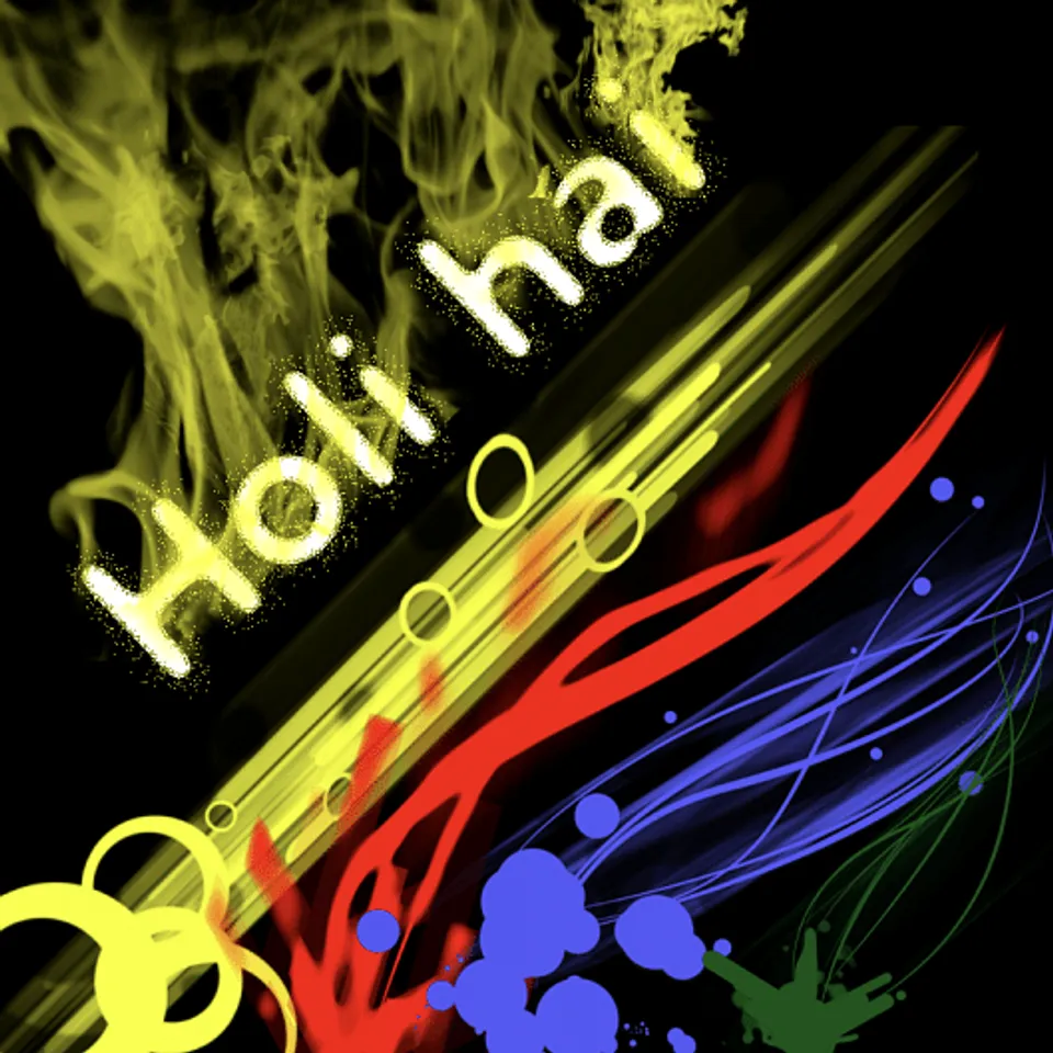Greeting card for holi