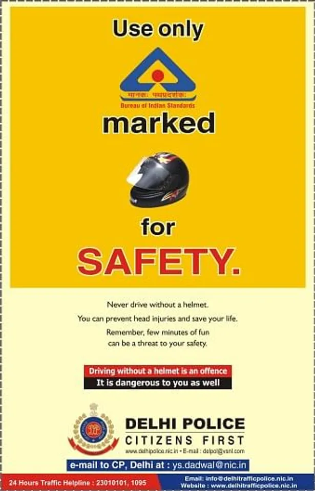 Use only BIS marked helmet for safety 