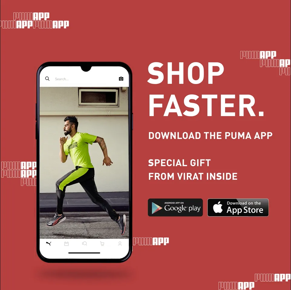 PUMA & Cricketer Virat Kohli come together to launch the PUMA App in India