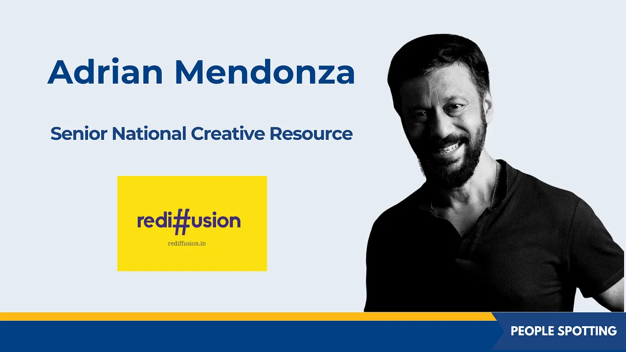 Adrian Mendonza joins Rediffusion as senior national creative resource