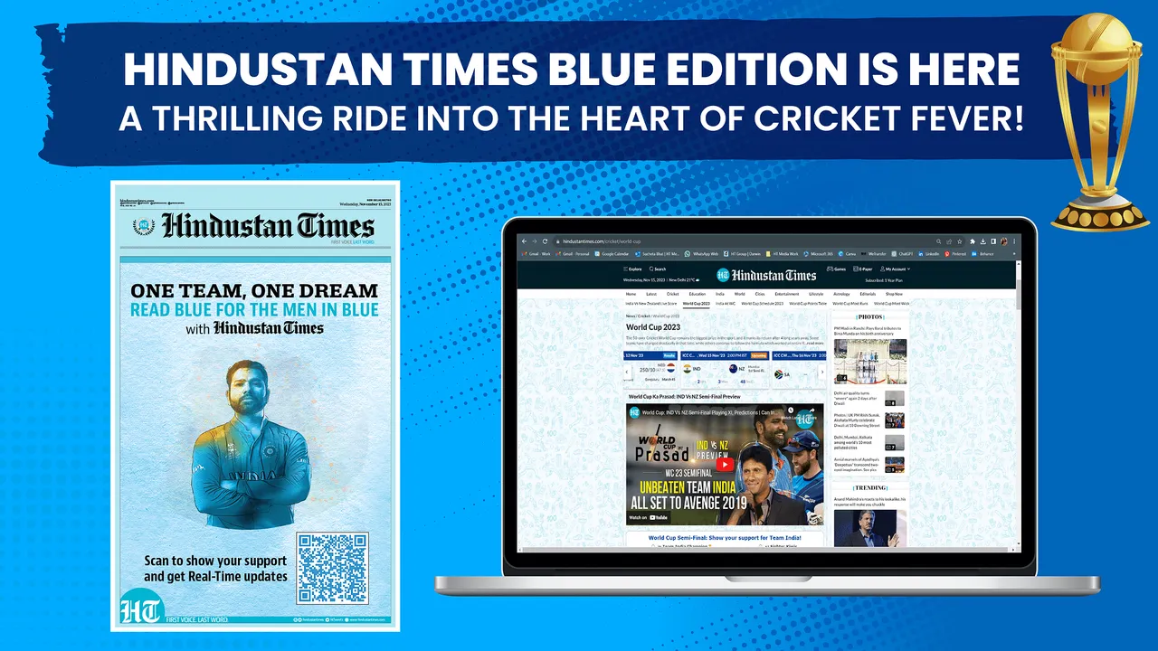 Hindustan Times turns blue for the Men in Blue