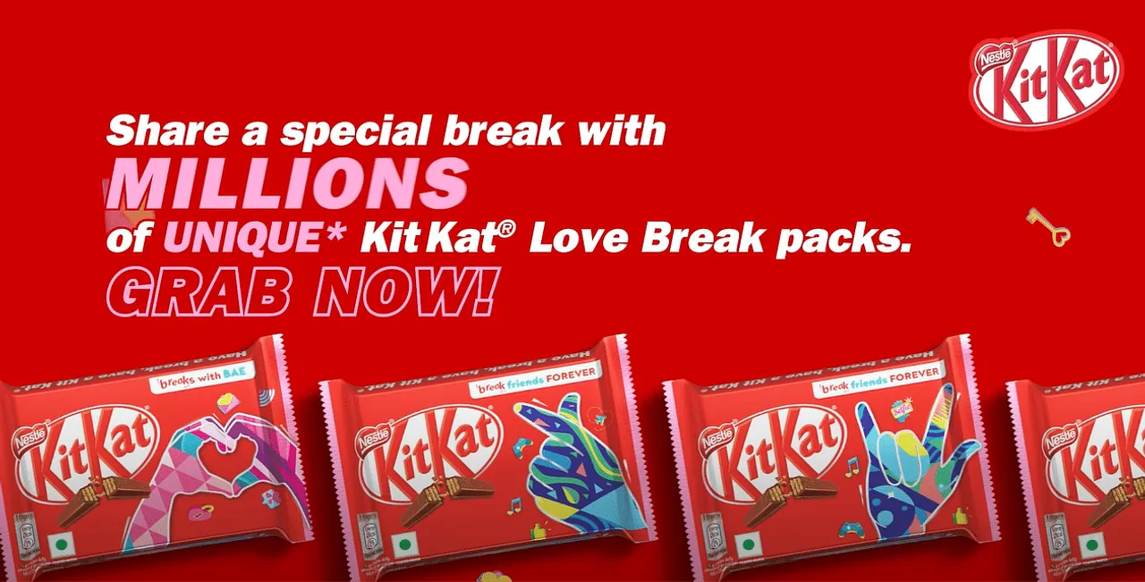 Nestlé KitKat has 3 different packs to celebrate each relationship