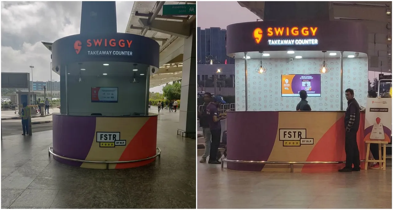 Swiggy counter has pre-ordered food waiting for flyers at Bengaluru airport