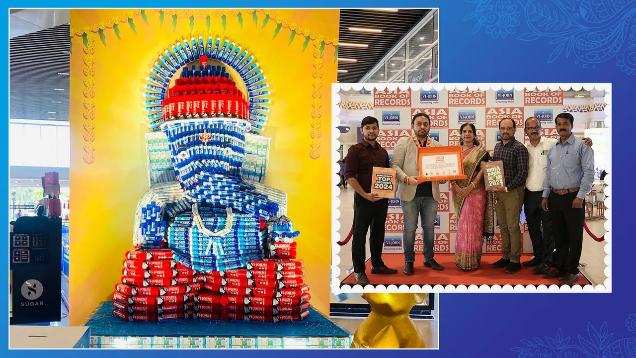 VI John India unveils  Asia’s First 8-Foot Ganpati made from Shaving Cream and Foam