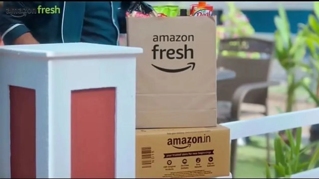 Amazon Fresh primes users of its 2-hour grocery and essentials delivery in a new ad 