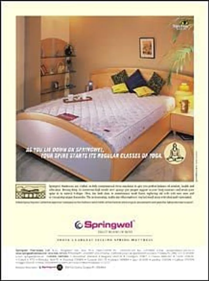 As you lie down on Springwel, your spine starts its regular classes of Yoga.