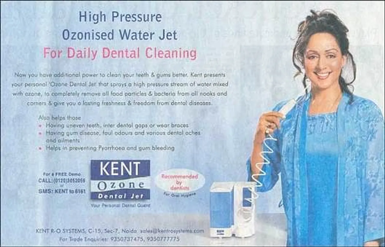 High pressure Ozonised Water Jet for daily dental cleaning