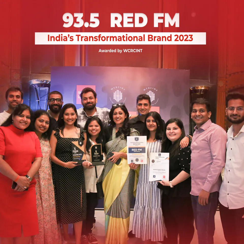 RED FM India Awarded “India’s Transformational Brand 2023” by WCRCINT
