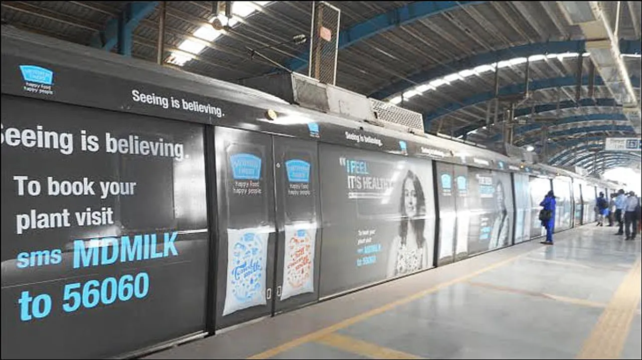 Mother Dairy goes on a ride on Delhi Metro