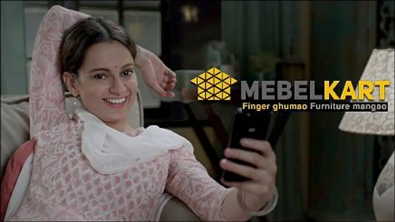 afaqs! Creative Showcase: Kangana Ranaut in Mebelkart.com ad; Urges furniture buyers to shop through mobile site