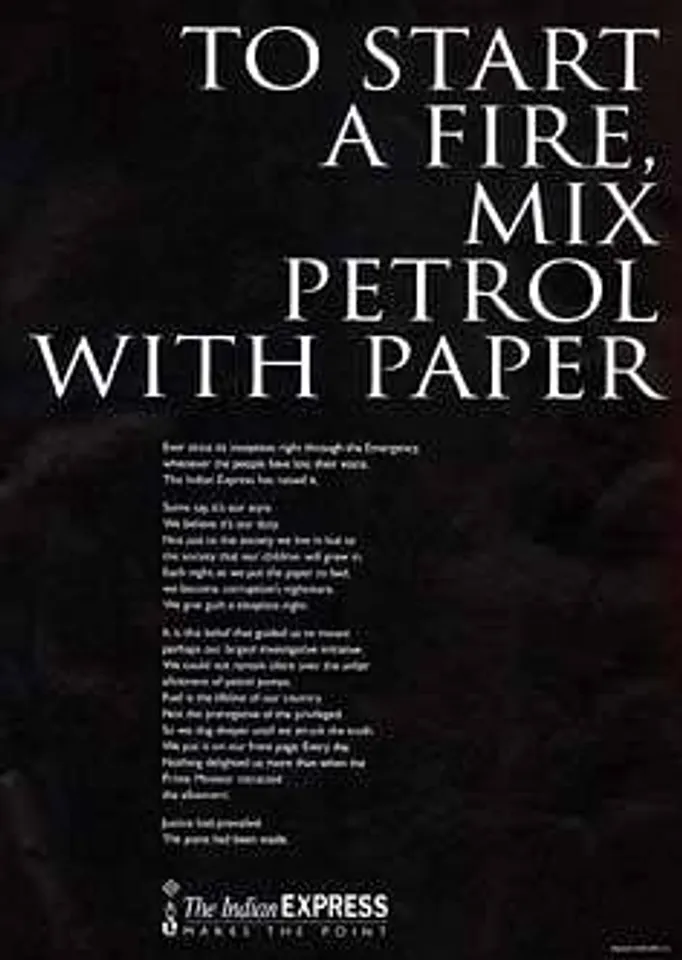 To start a fire, mix petrol with paper