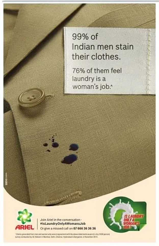 Is laundry only a woman's job?