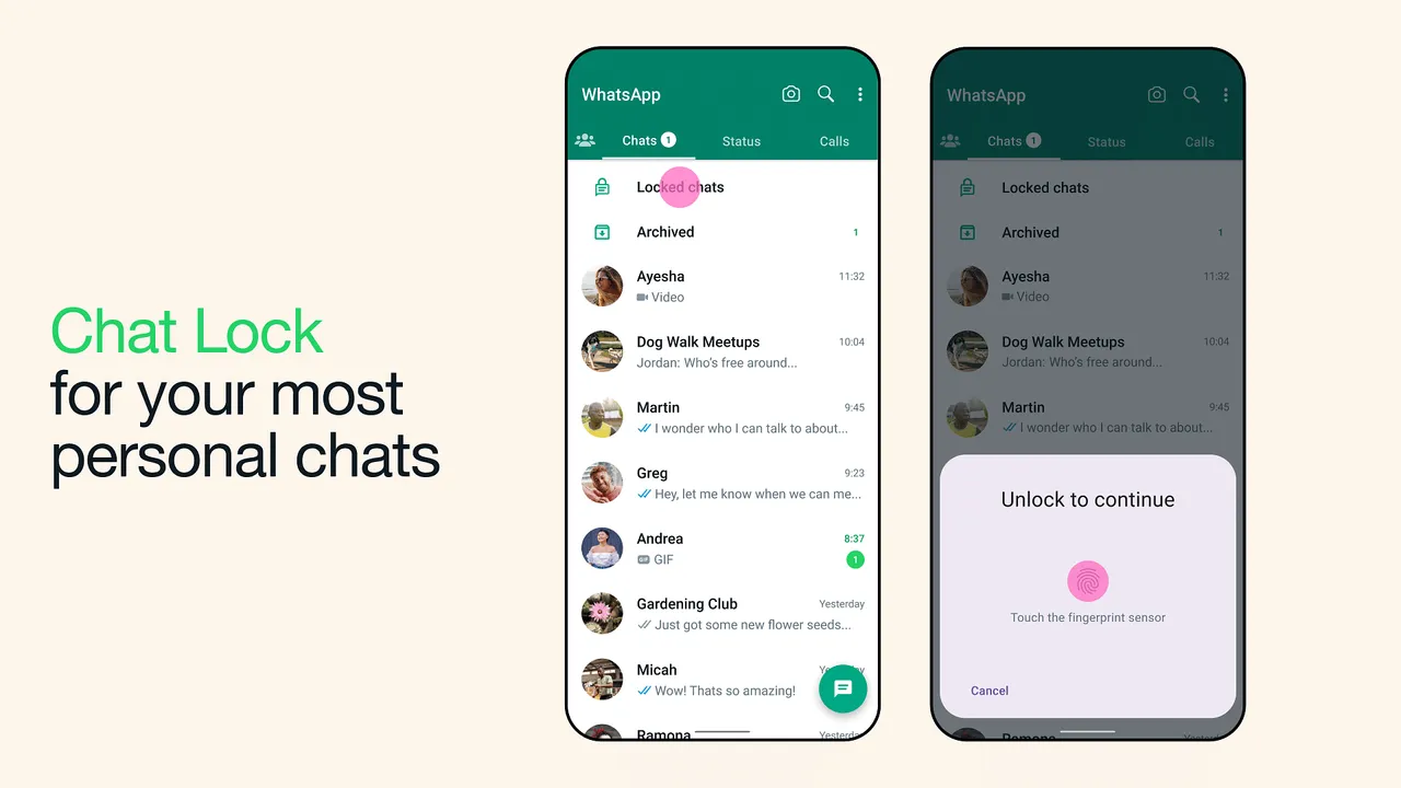 Whatsapp announces Chat Lock to make the conversations more intimate and private 