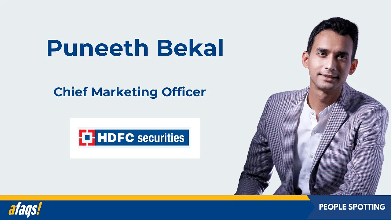 Puneeth Bekal joins HDFC securities as chief marketing officer 