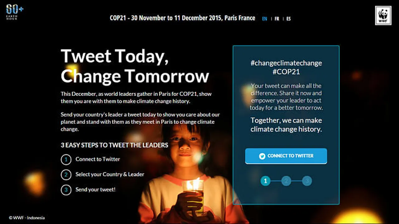 WWF's Earth Hour partners with Mobext to launch 'Tweet Your Leader' campaign