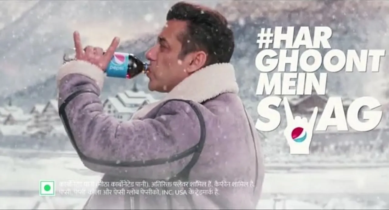 As ‘Bhai’ takes a ‘ghoont’ of chilled Pepsi in heavy snowfall