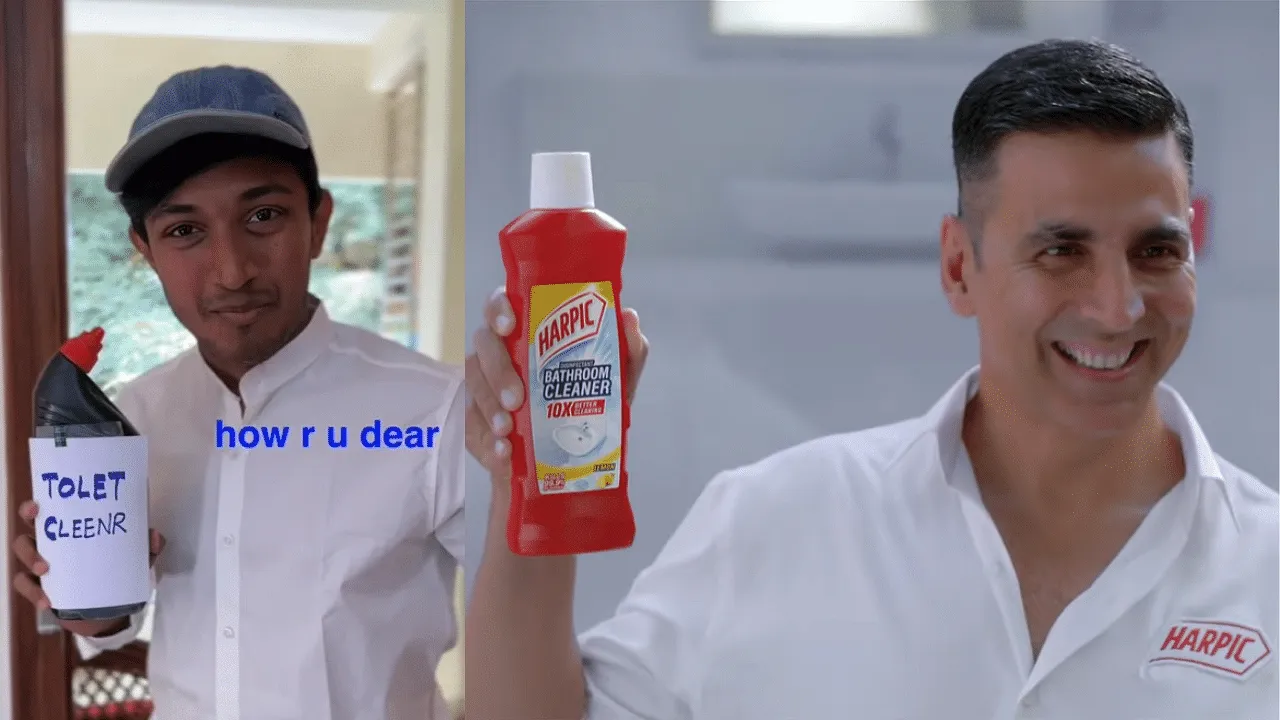 Furlenco and creator Nirmal Pillai spoof Akshay Kumar’s Harpic toilet cleaner ad