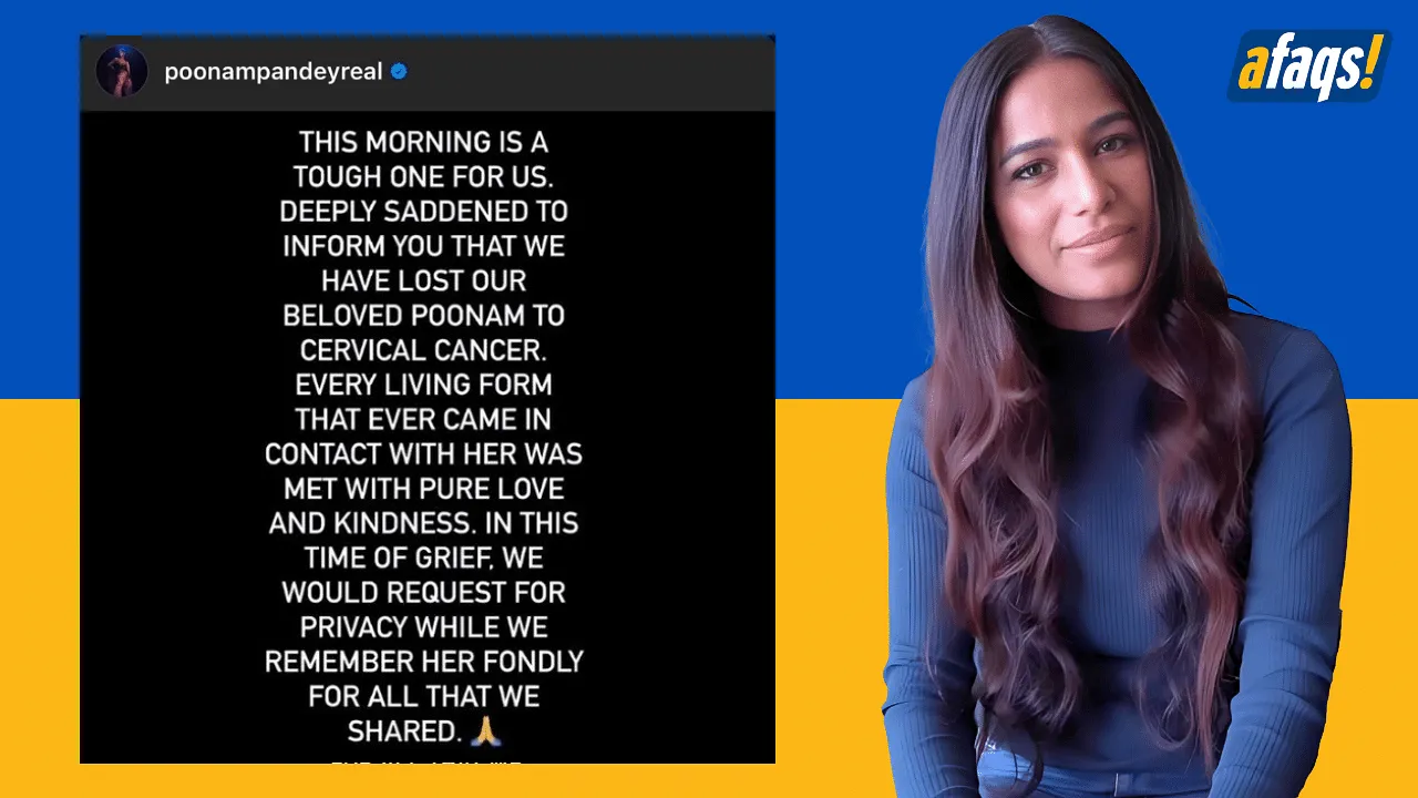 Alive and advocating? Poonam Pandey fakes her demise in publicity stunt