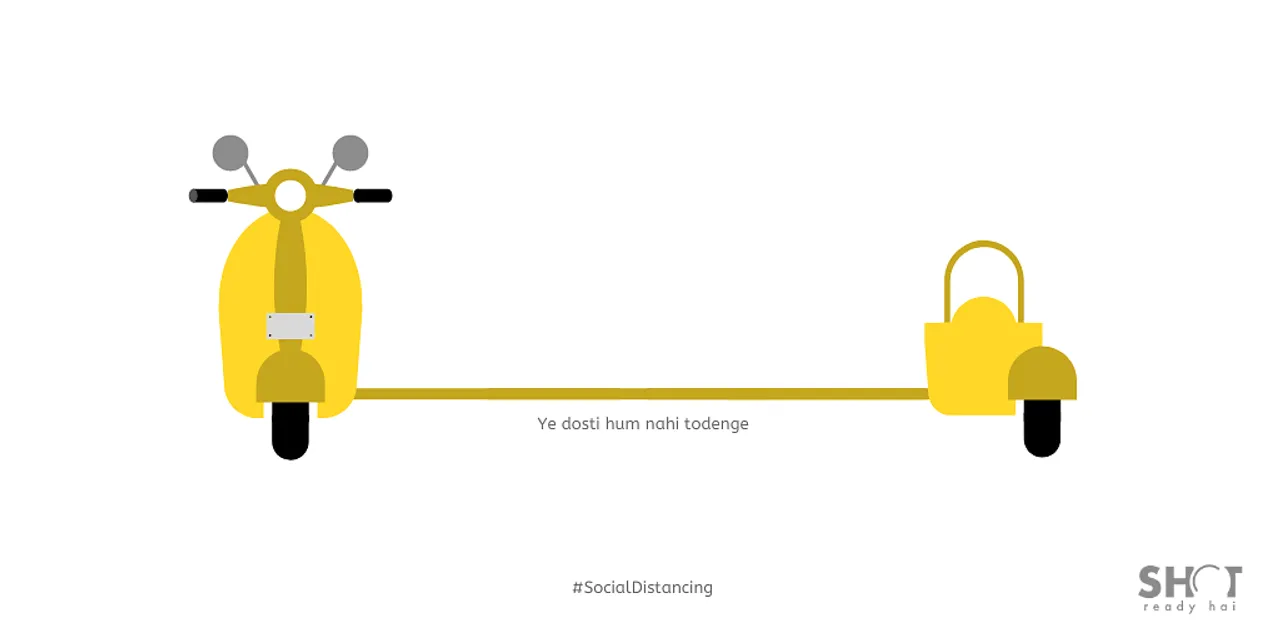 Dosti aur zimmedari, dono nibhain #SocialDistancing 