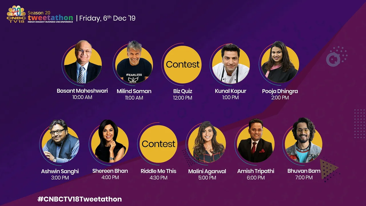 CNBC-TV18 celebrates 20 years of excellence with #CNBCTV18Tweetathon