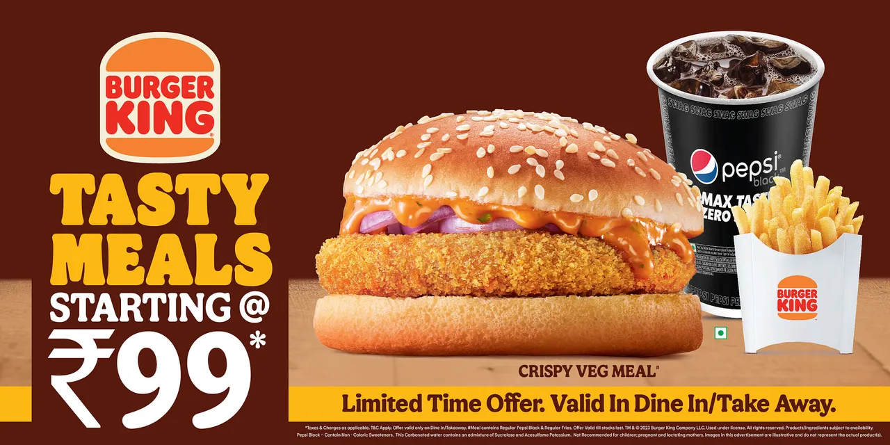 Burger King launches a new campaign for its latest value range of Tasty Meals
