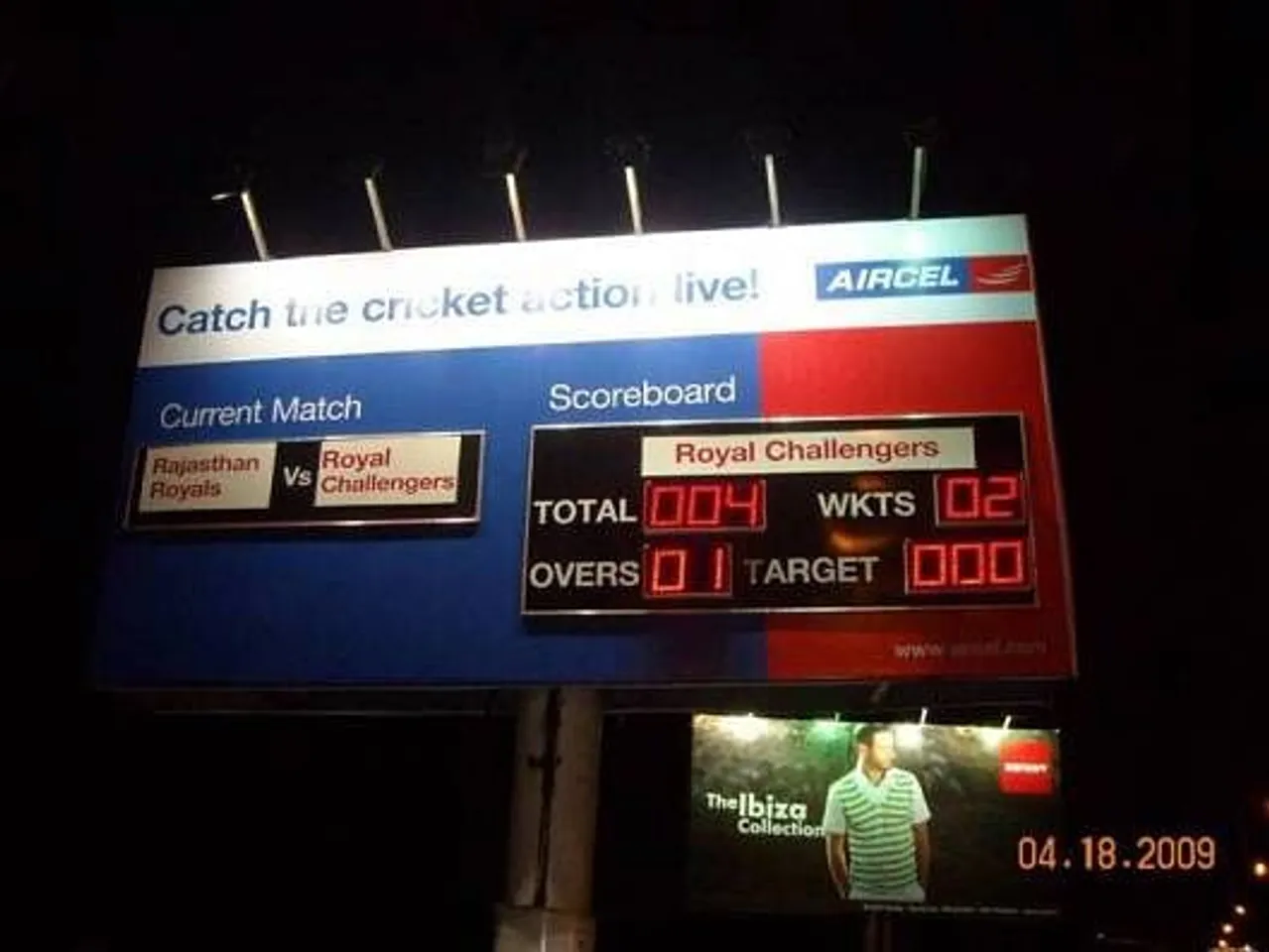 Aircel IPL Scoreboard