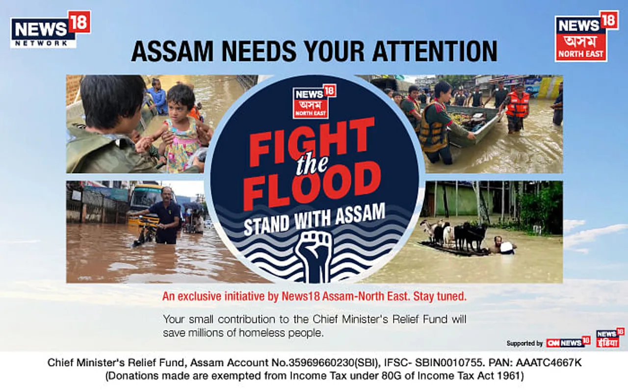 News18 Assam launches campaign to support Assam flood victims