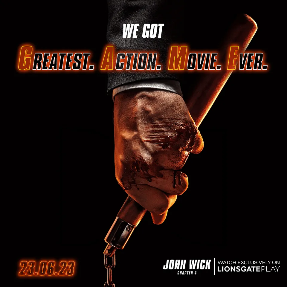 Lionsgate Play got G.A.M.E!  with John Wick: Chapter 4