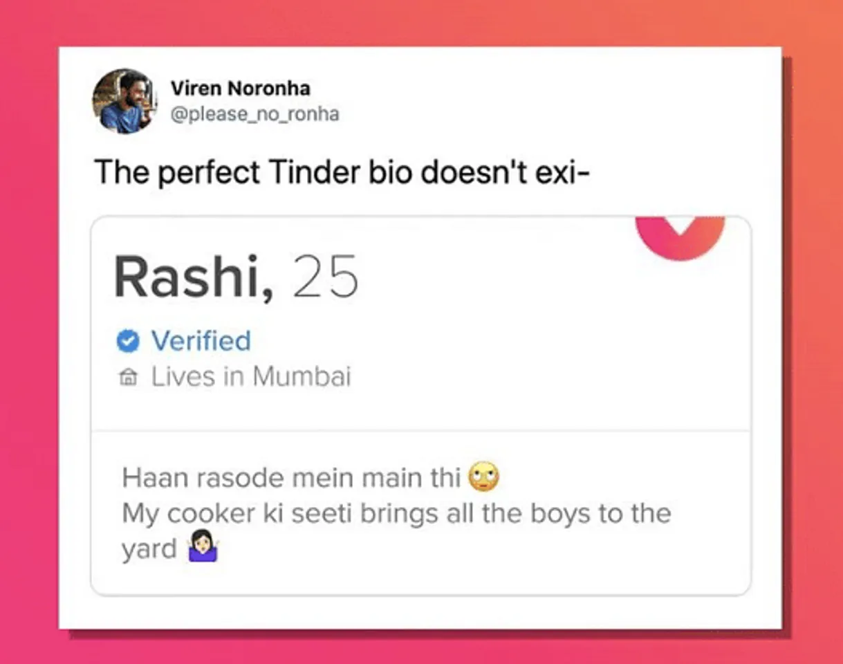Netflix, Tinder, Zomato pun on Rashi ben, empty cookers and who was really in the kitchen...