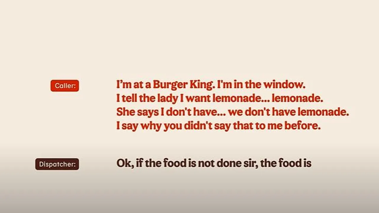 Burger King turns 911 into a personal feedback line