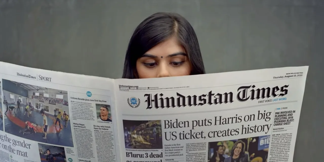 Hindustan Times takes a jibe at TV news; flaunts new avatar
