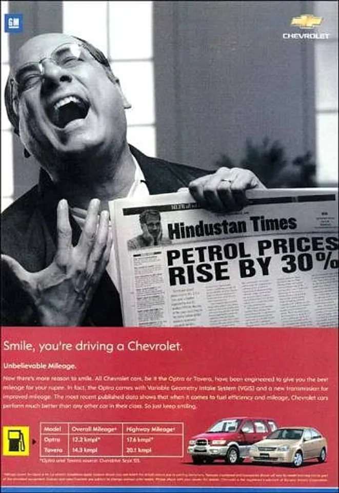Smile, you are driving a Chevrolet.