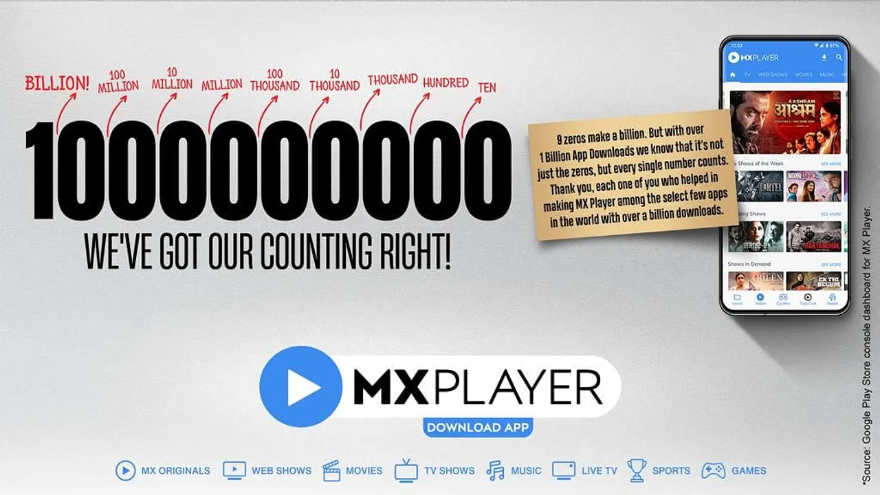 MX Player hits the 1 billion+ downloads mark on Google Play Store