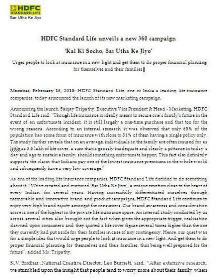 HDFC Standard Life unveils their brand new ad campaign 