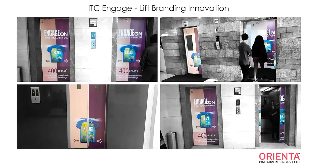 Orienta Cine Advertising creates innovative lift branding for ITC Engage On 2-in-1 pocket perfume
