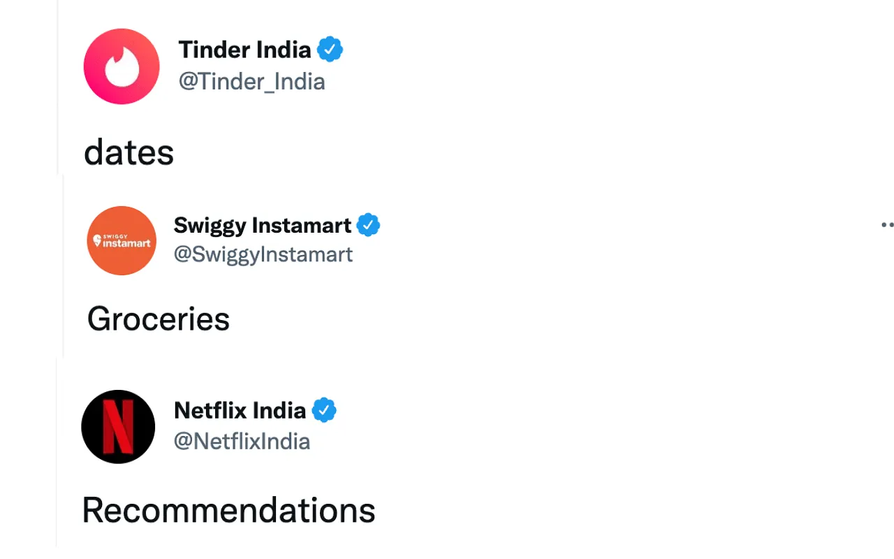 Brands put out cryptic one word tweets describing their businesses