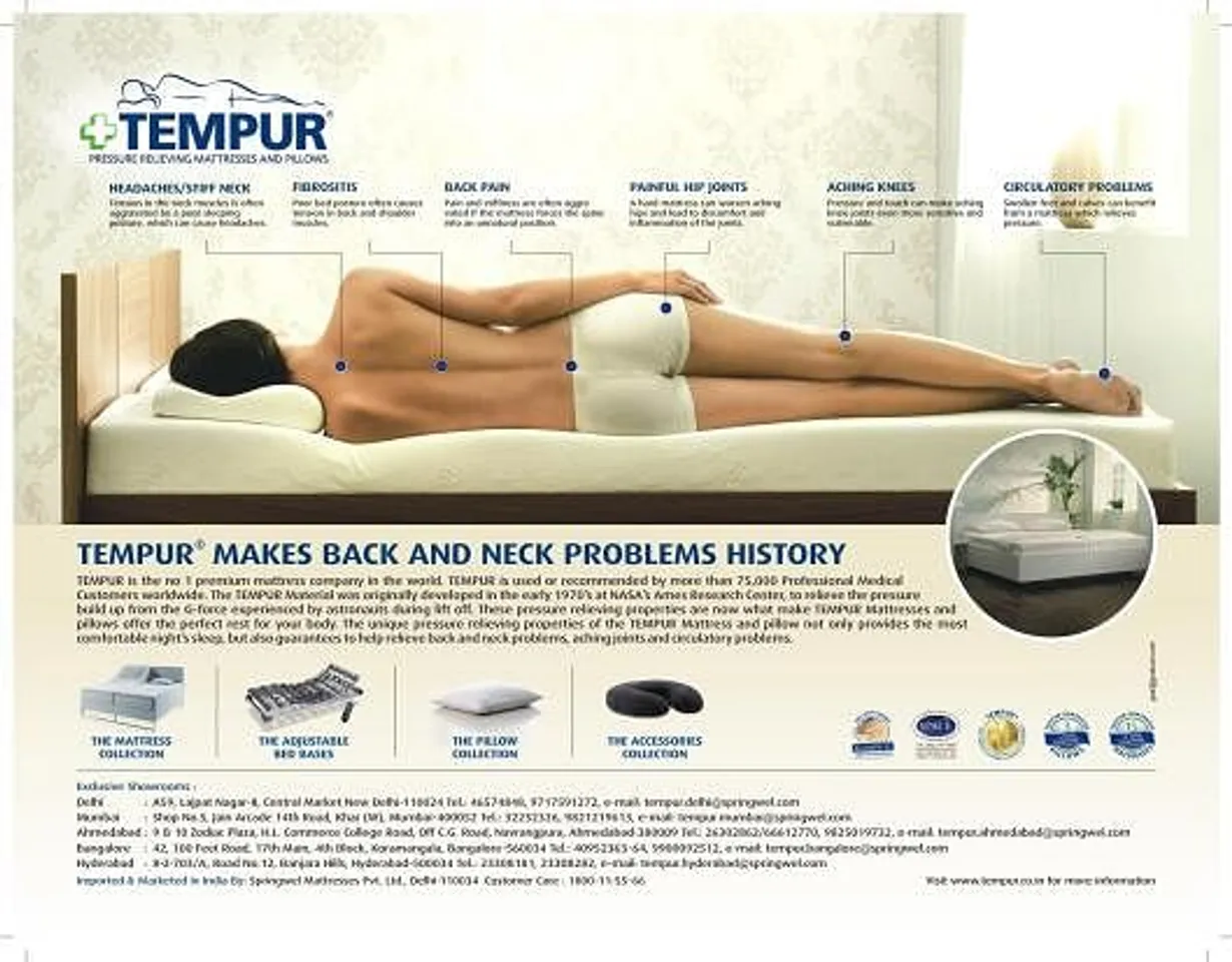 Tempur makes back & neck problems history
