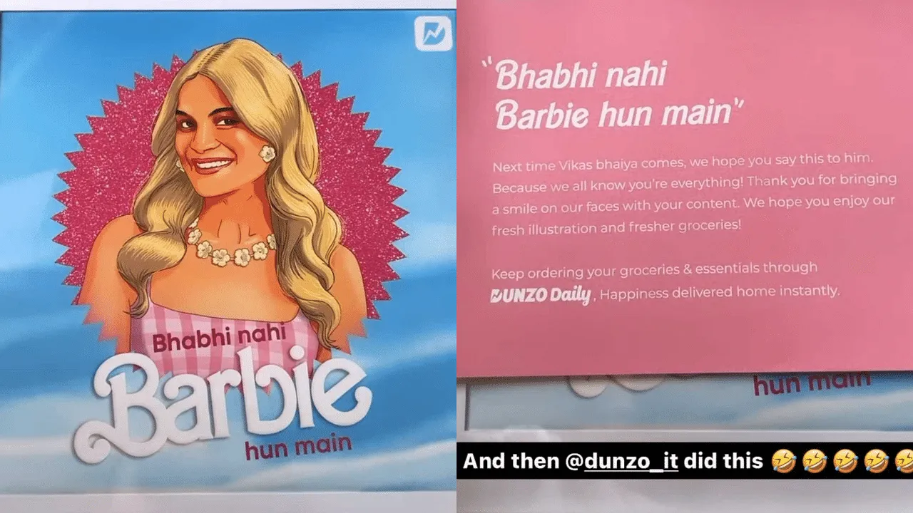 Dunzo Daily delivers customised Barbie boxes in a supposed collab with Srishti Dixit