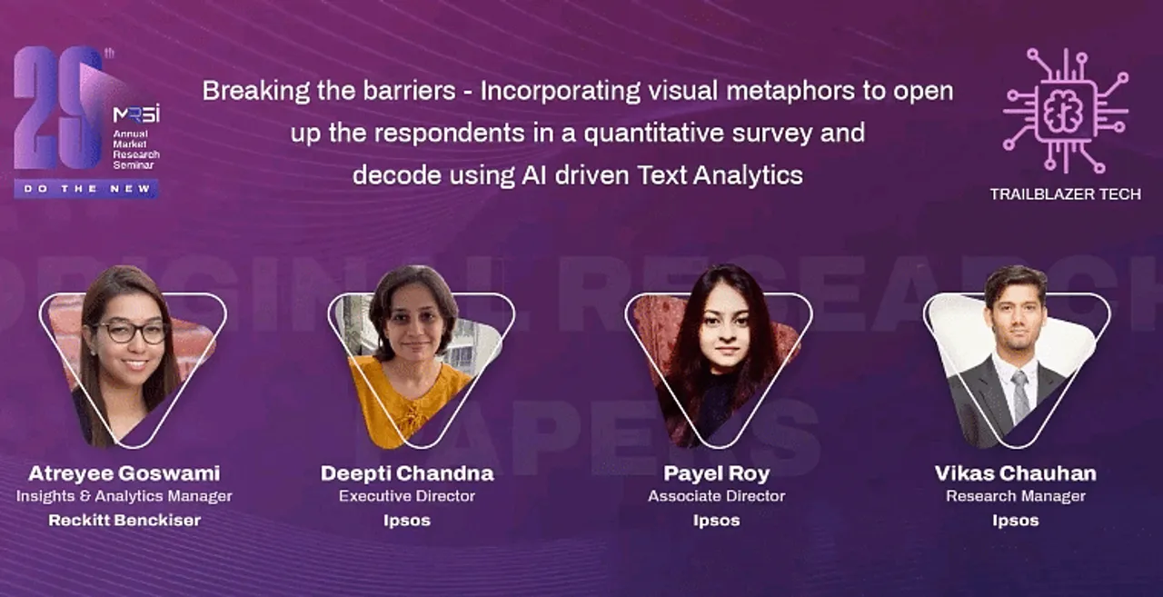 Ipsos India & Reckitt joint MR Paper, bags Runners Up position at 29th MRSI Annual MR Virtual Seminar