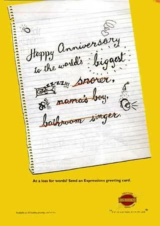 Happy anniversary to the world's biggest <s>snorer,  mama's boy, bathroom singer</s>.