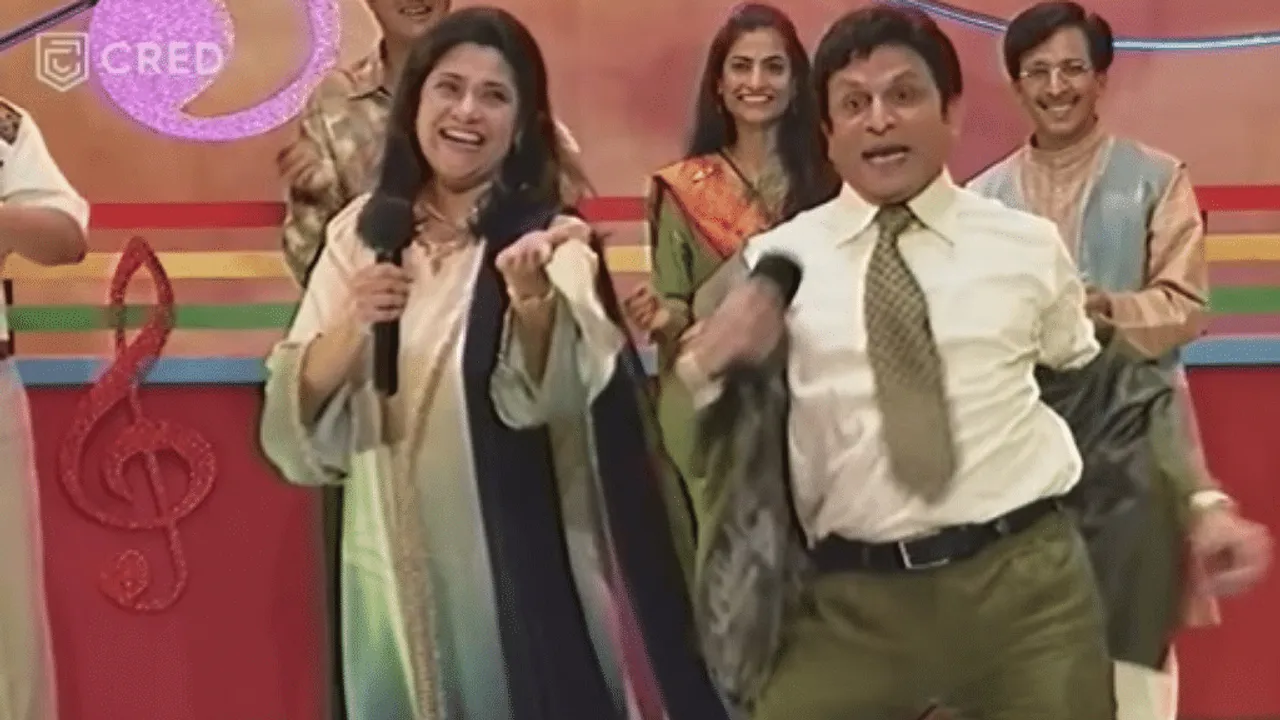 Renuka Shahane and Annu Kapoor recreate Antakshari for CRED