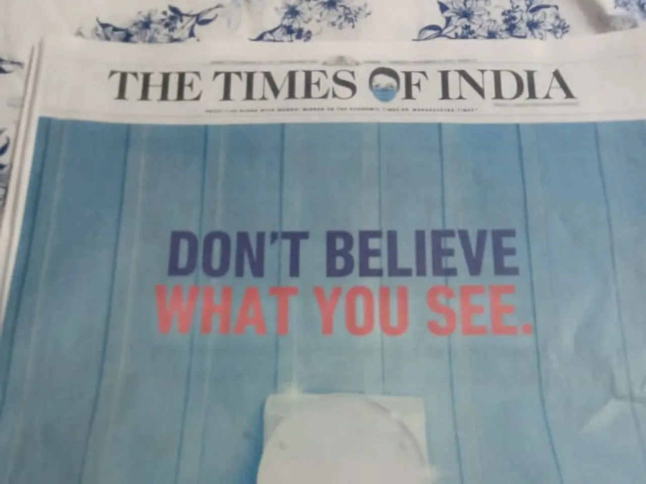 Domex’s print ad had The Times of India smell like a freshly cleaned toilet 