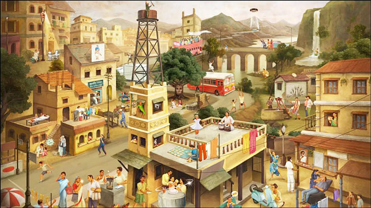 The story behind the painting with 45 Indian ads