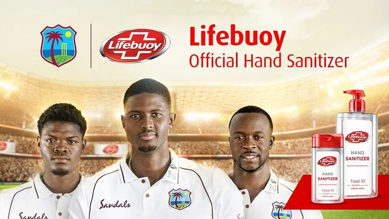 Lifebuoy is the official hand sanitiser of the West Indies cricket team