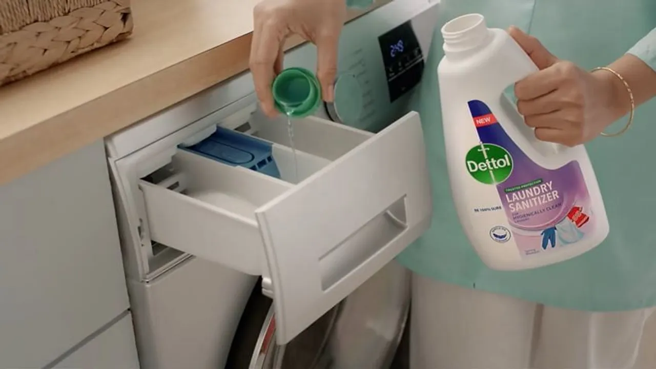 Dettol’s new ads place its laundry sanitiser as part of daily laundry cycle