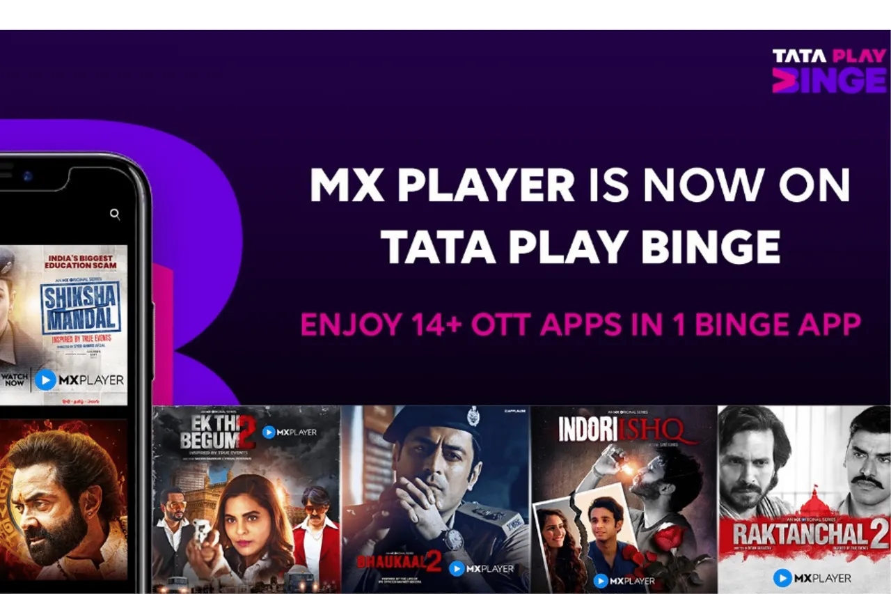 Tata Play Binge to stream MX Player on their platform
