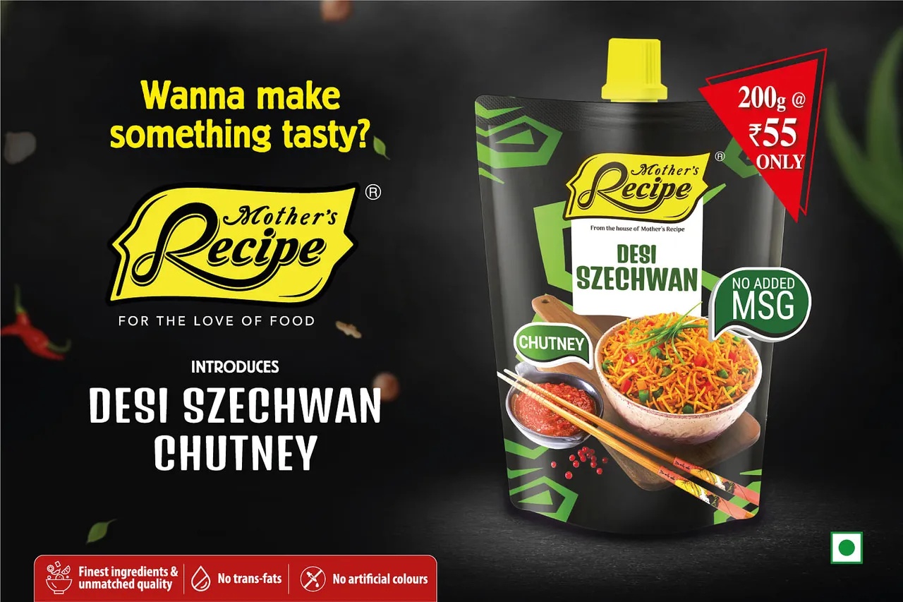 Mother’s Recipe introduces its newly launched spout pack Szechwan chutney 