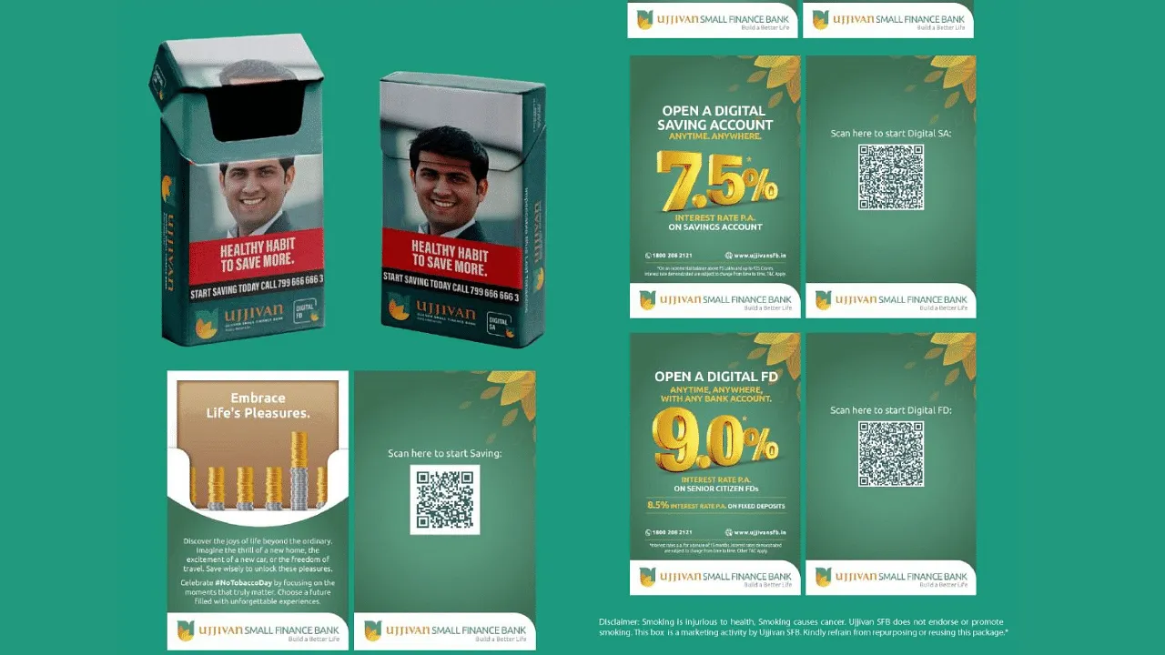 Ujjivan SFB distributes creatively designed lookalike cigarettes on World No Tobacco Day